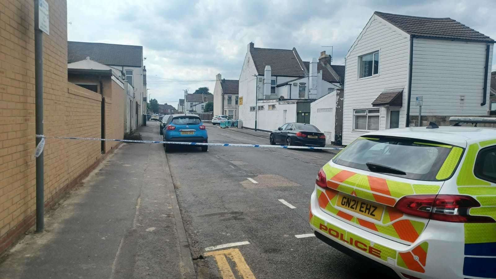 Police have blocked off part of St John's Road in Gillingham following a crash involving a car and a pedestrian