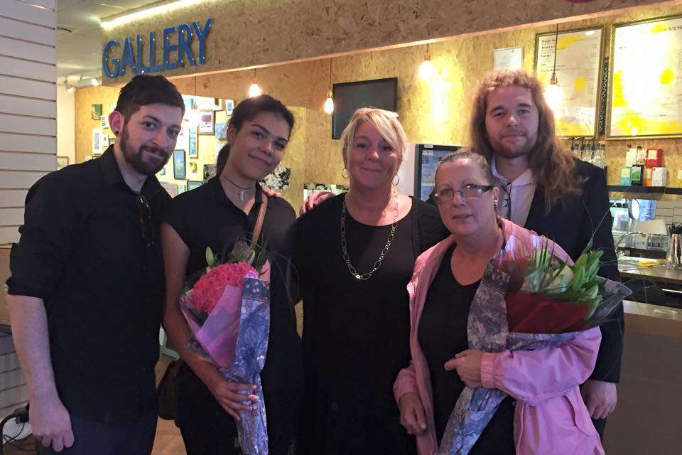 Left to right Vlad Yankov, Mia Flavius, Claire Poynter, Pauline Lyons and Shane Rick