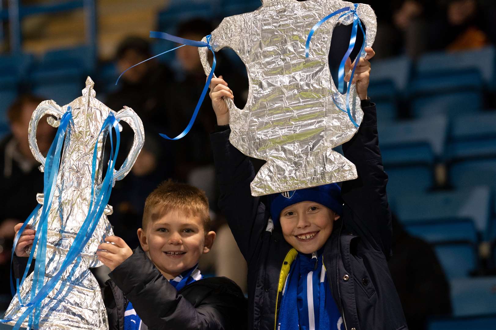 Gillingham fans enjoying the match against West Ham United in the third round Picture: Ady Kerry