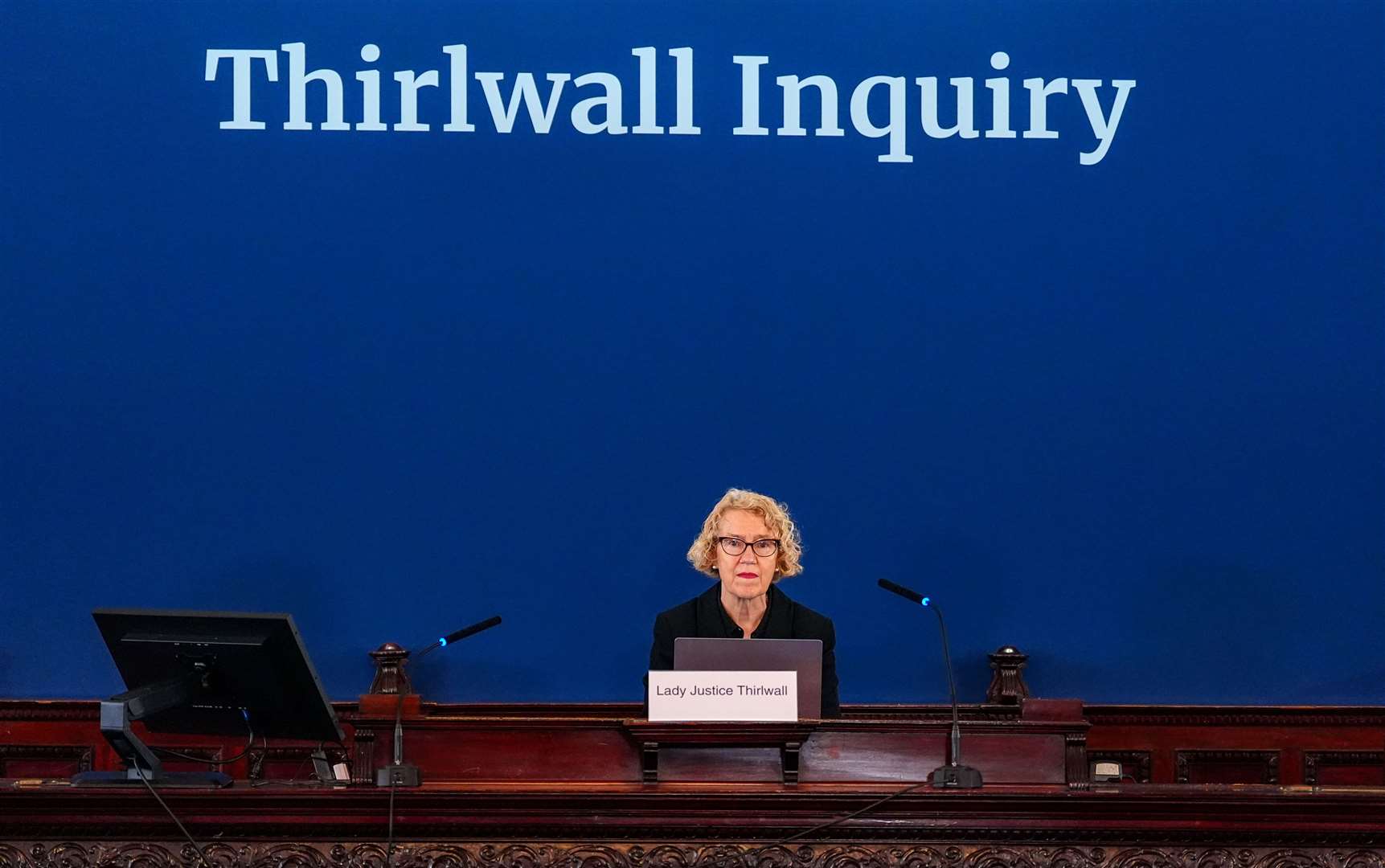 Chairwoman of the Thirlwall Inquiry Lady Justice Thirlwall at Liverpool Town Hall (Peter Byrne/PA)