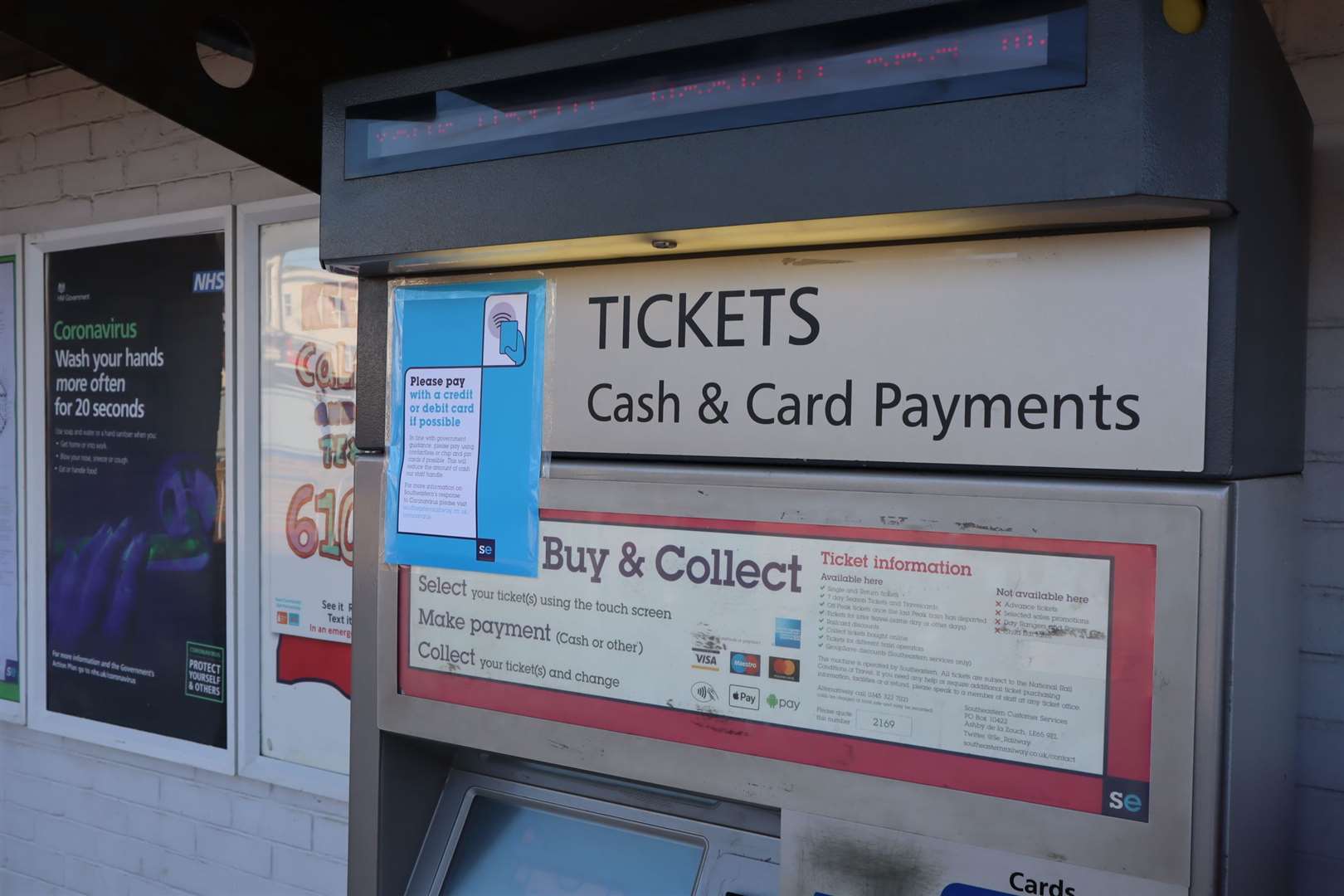 Ticket machine at Southeastern railway station