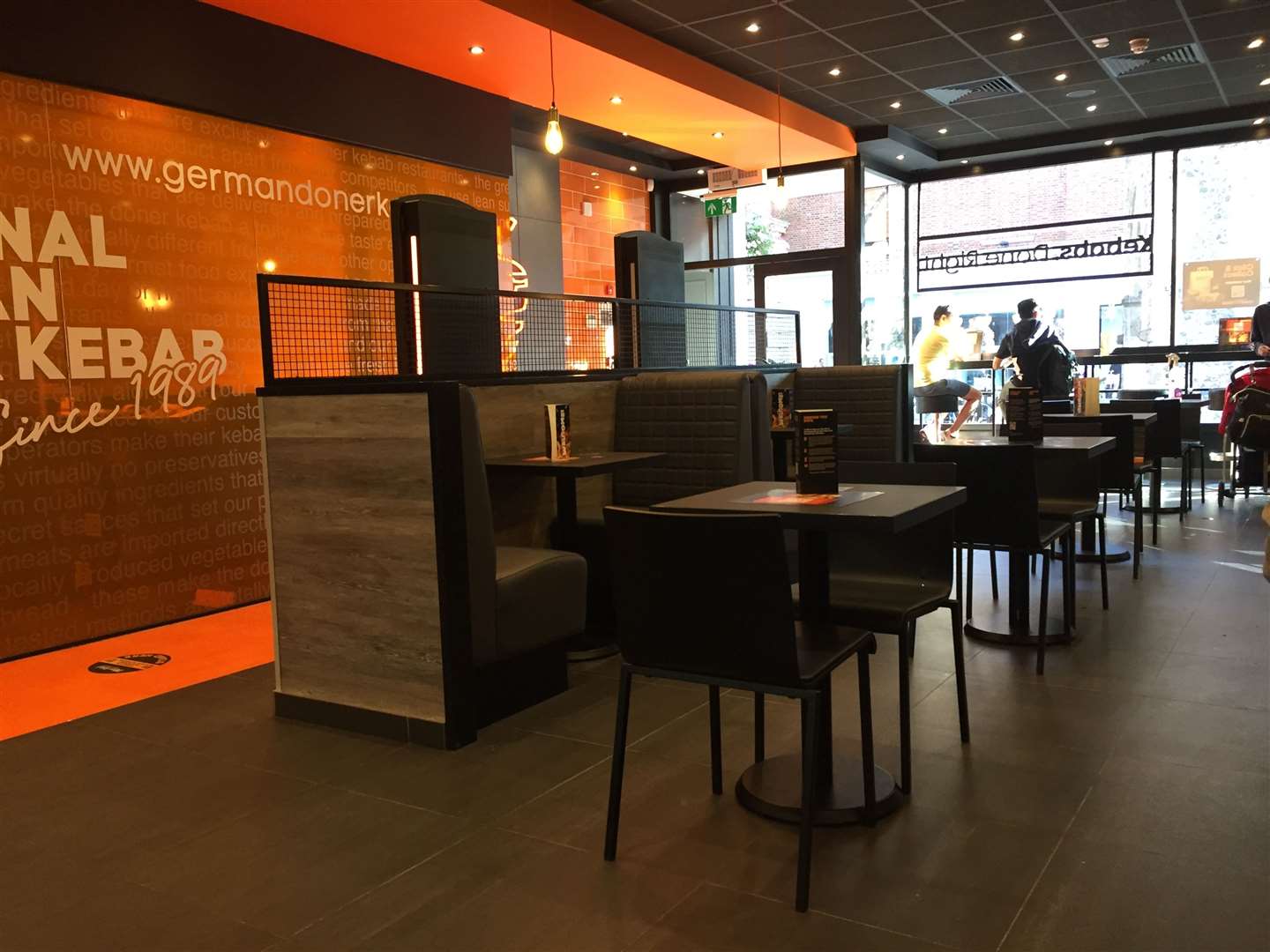 Inside the German Doner Kebab restaurant