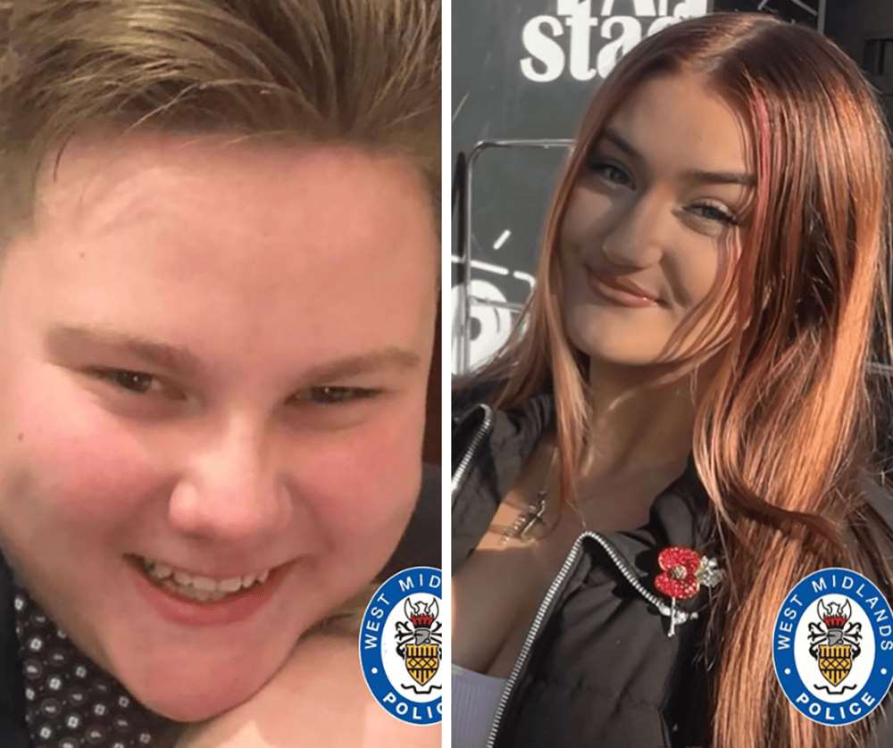 Ben Corfield, 19, and Liberty Charris, 16, (West Midlands Police/PA)