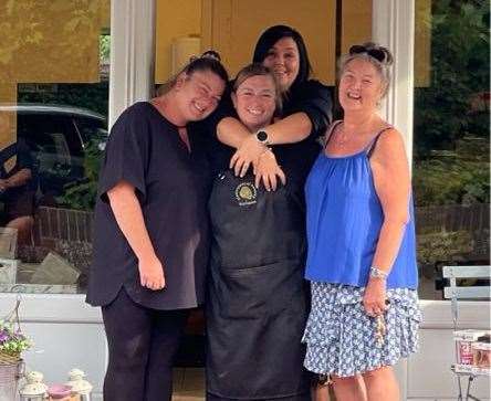 The team at Flowerworks of Swanley on its last day of trading. From left: Hannah Giles, Michelle Avery, Maryanne Johnson and Kath Michie