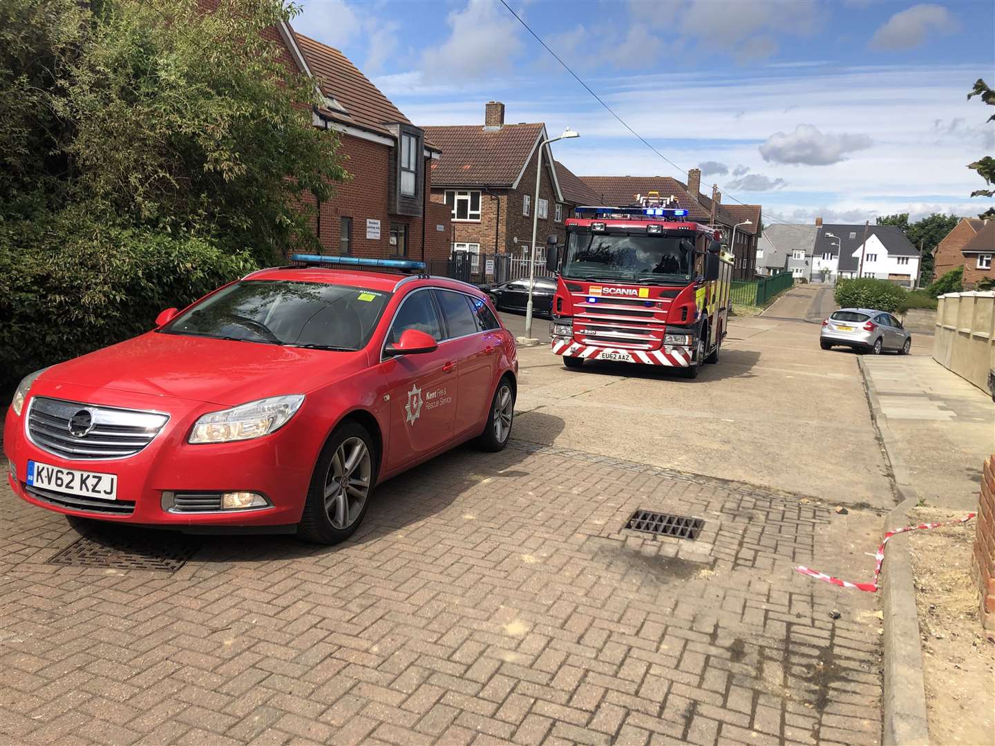 Crews turned up this morning as the debris was smoking