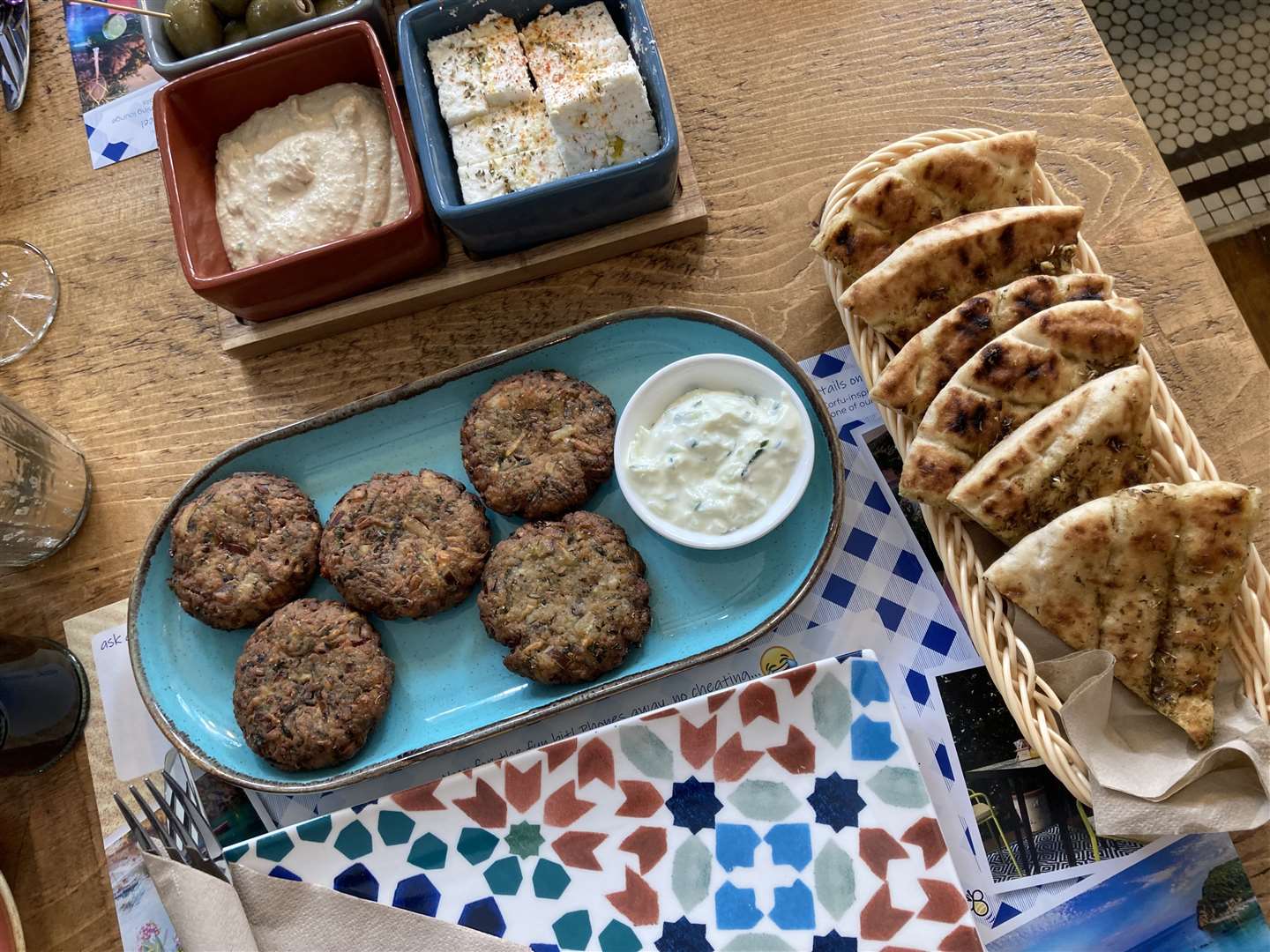 The courgette and feta balls