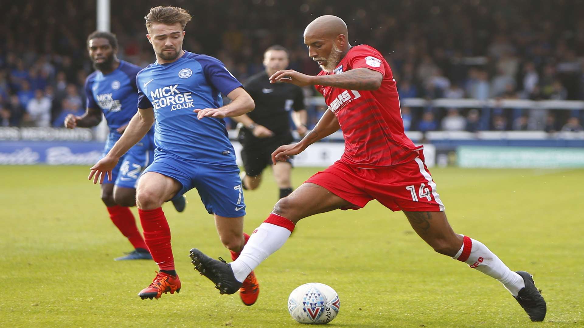 Josh Parker looks for a way to goal Picture: Andy Jones