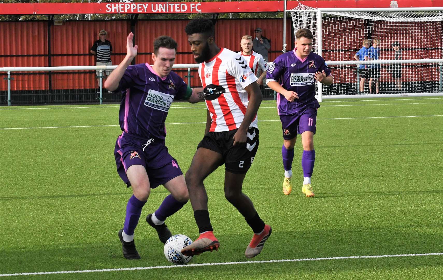 Ex-Sheppey man Helge Orome scored his first Herne Bay goal in Tuesday's victory. Picture: Marc Richards