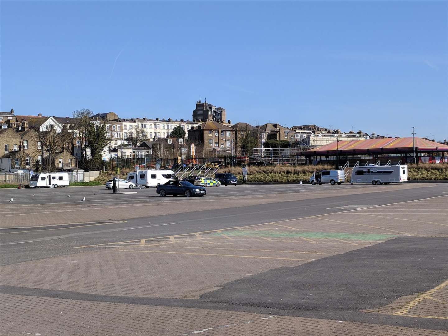 Travellers on the Dreamland car park (1557876)