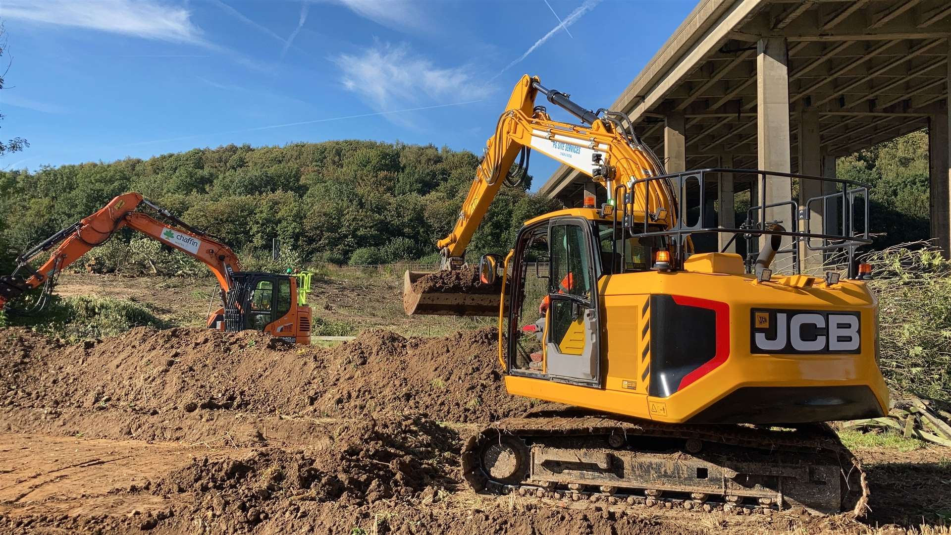 Work started at the M2 A249 flyover in October 2022. Picture: John Nurden (60446507)