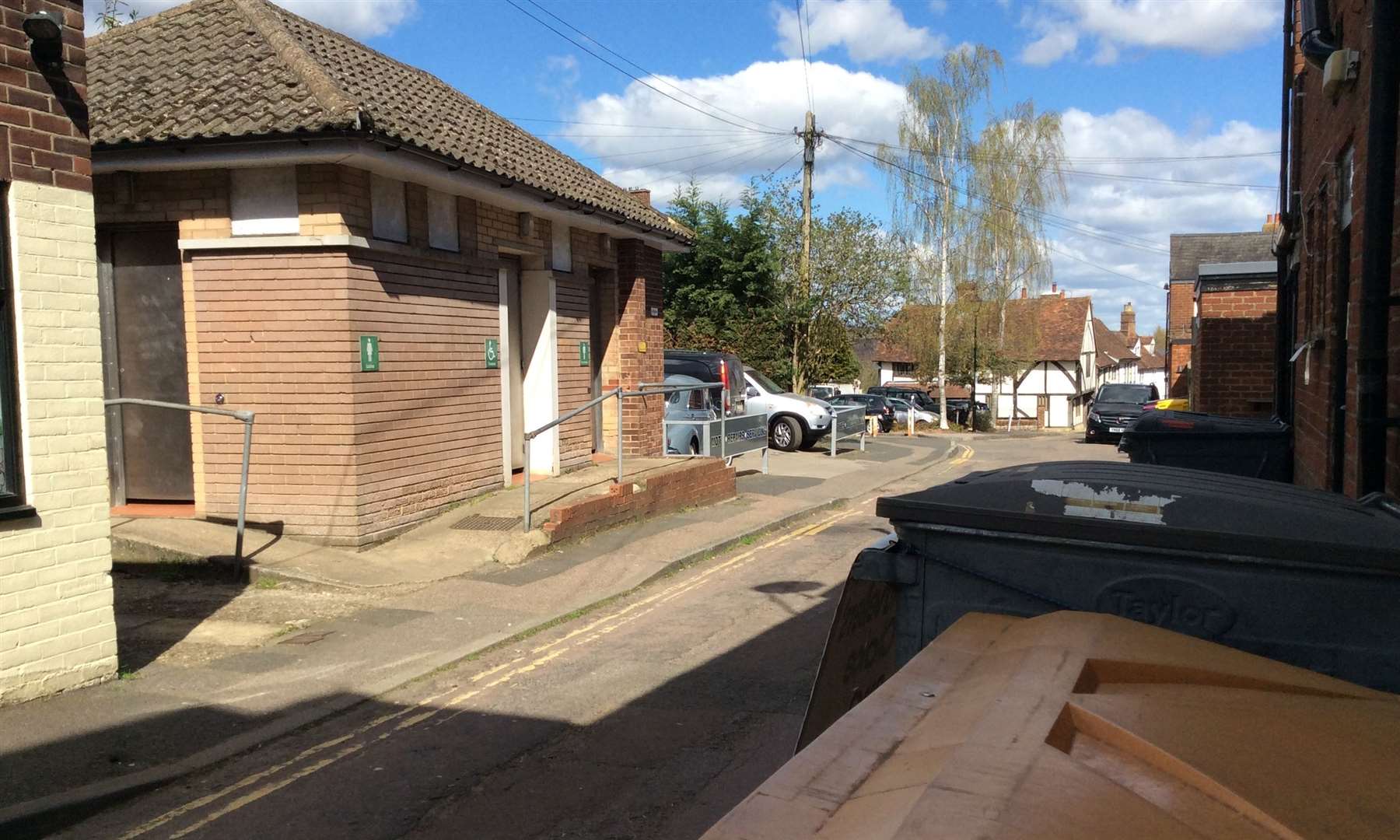 The toilets in West Malling are next to restaurant bins prompting concerns about their current location. Picture Trudy Dean