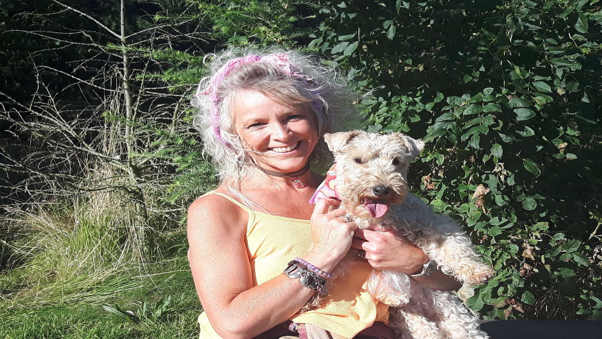 Sally Girst and her Lakeland terrier Barley