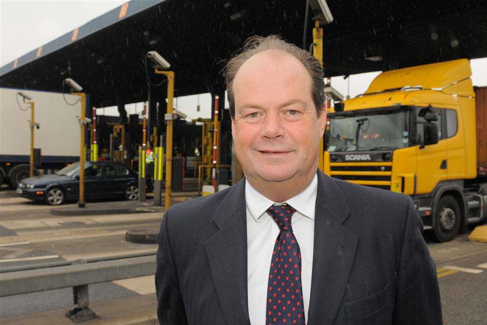 Roads Minister Stephen Hammond at the Dartford Crossing