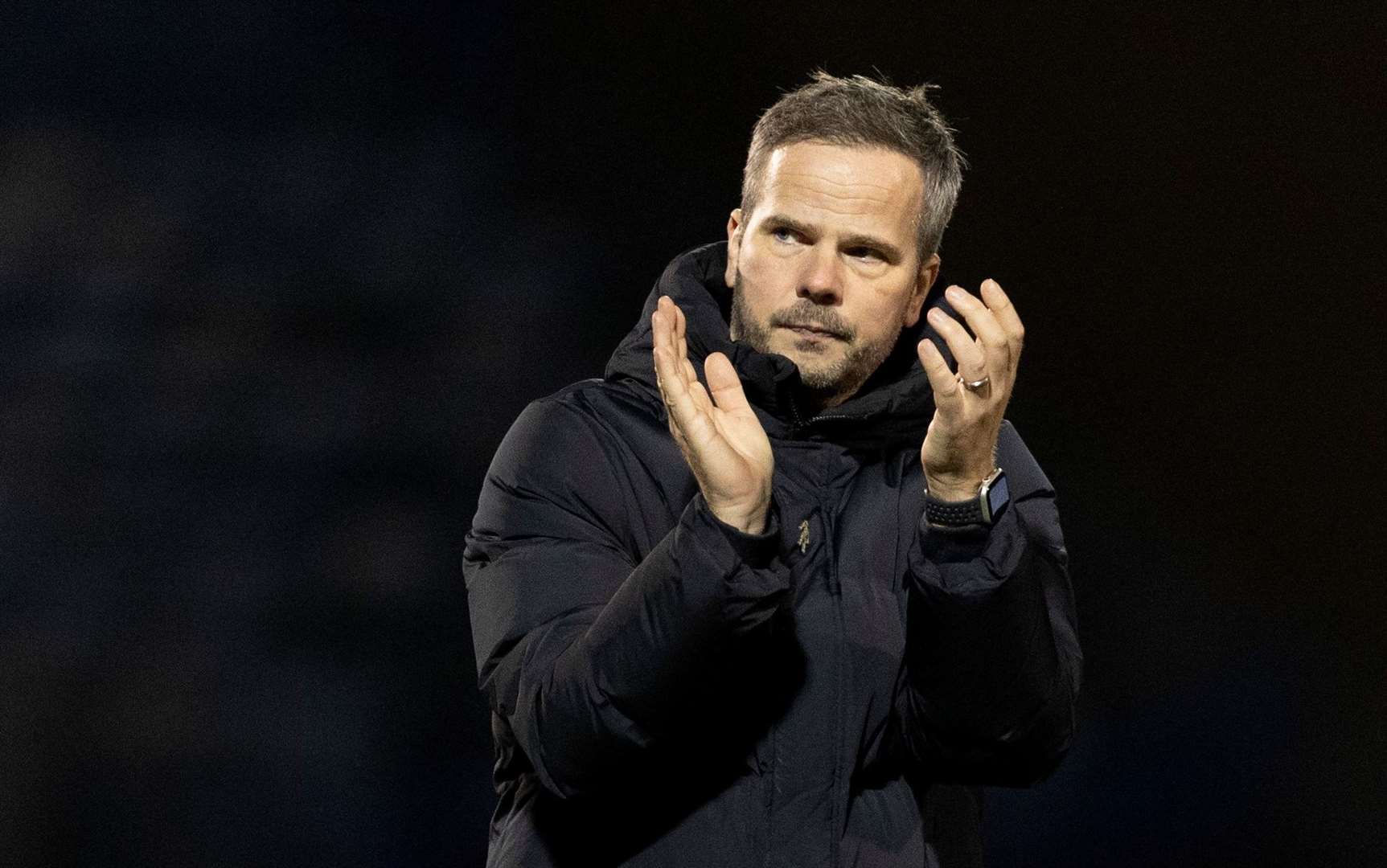 Gillingham head coach Stephen Clemence at the end of their game with Sheffield United Picture: @Julian_KPI