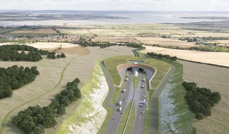 A CGI of the Lower Thames Crossing