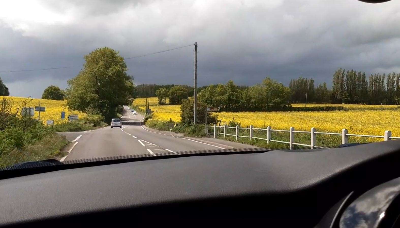 Steven Earl, a driving instructor from Sittingbourne says he saw a crash on the A2 at this junction to Doddington and Newnham