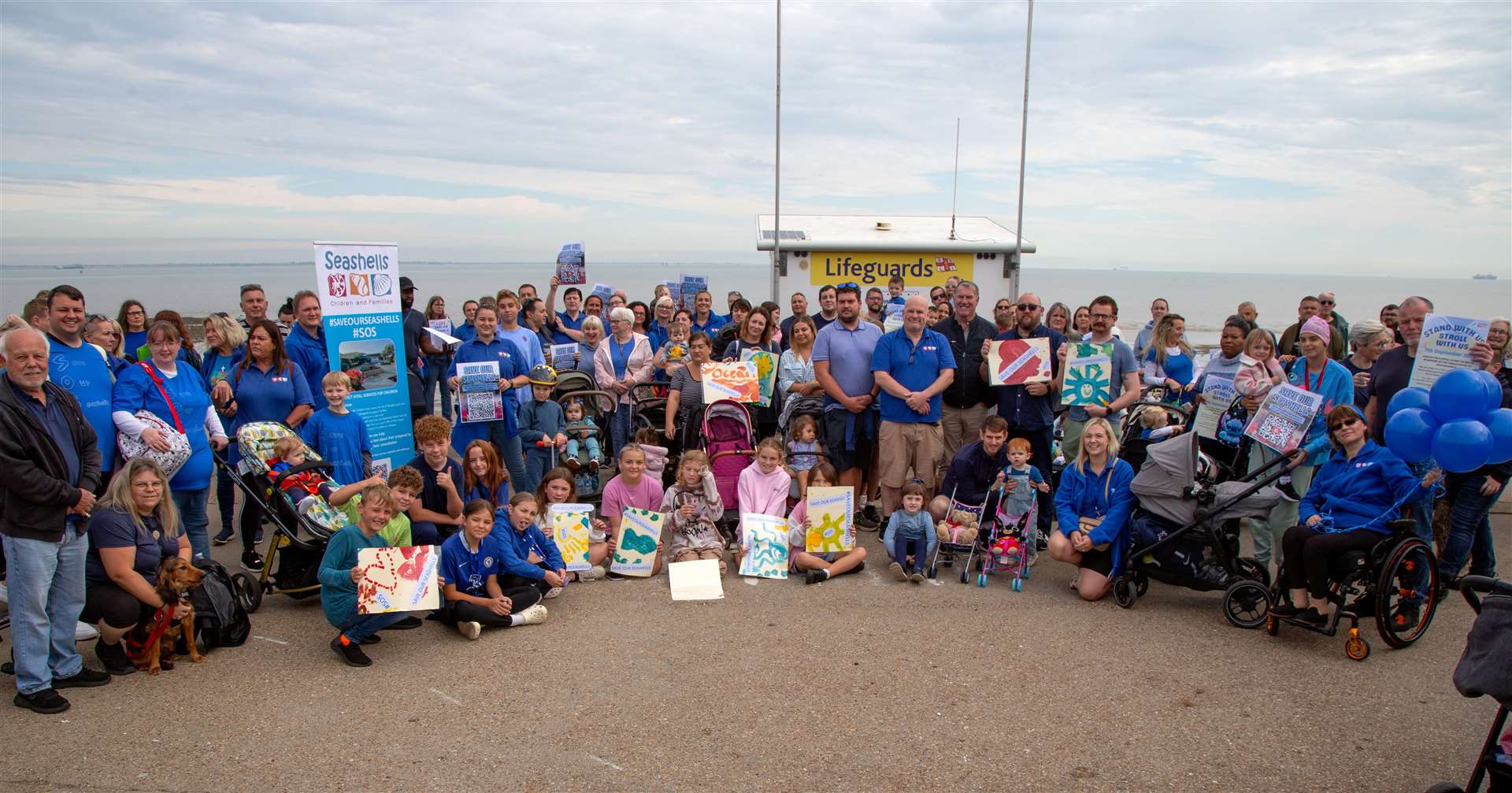 The ‘Stand with Us, Stroll with Us’ campaign in support of Seashells in Sheerness. Picture: Seashells