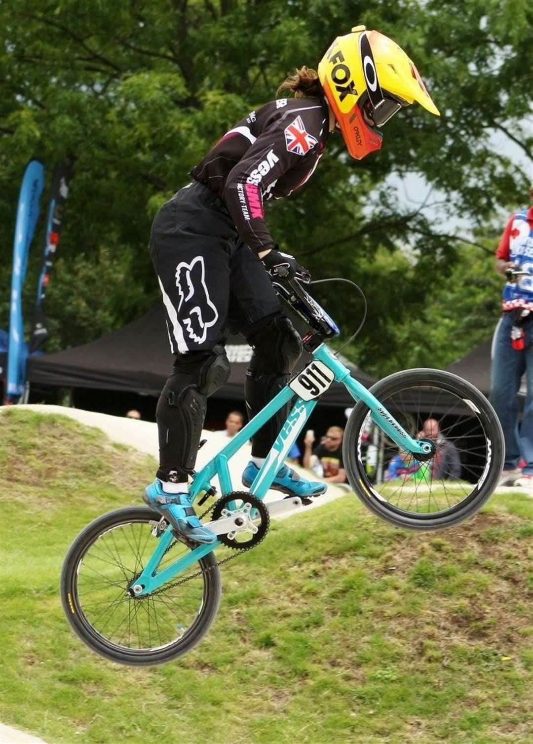 Bethany Shriever got gold at the Olympics. Here she is in action at the Cyclopark, Gravesend, in June. Picture: Cyclopark