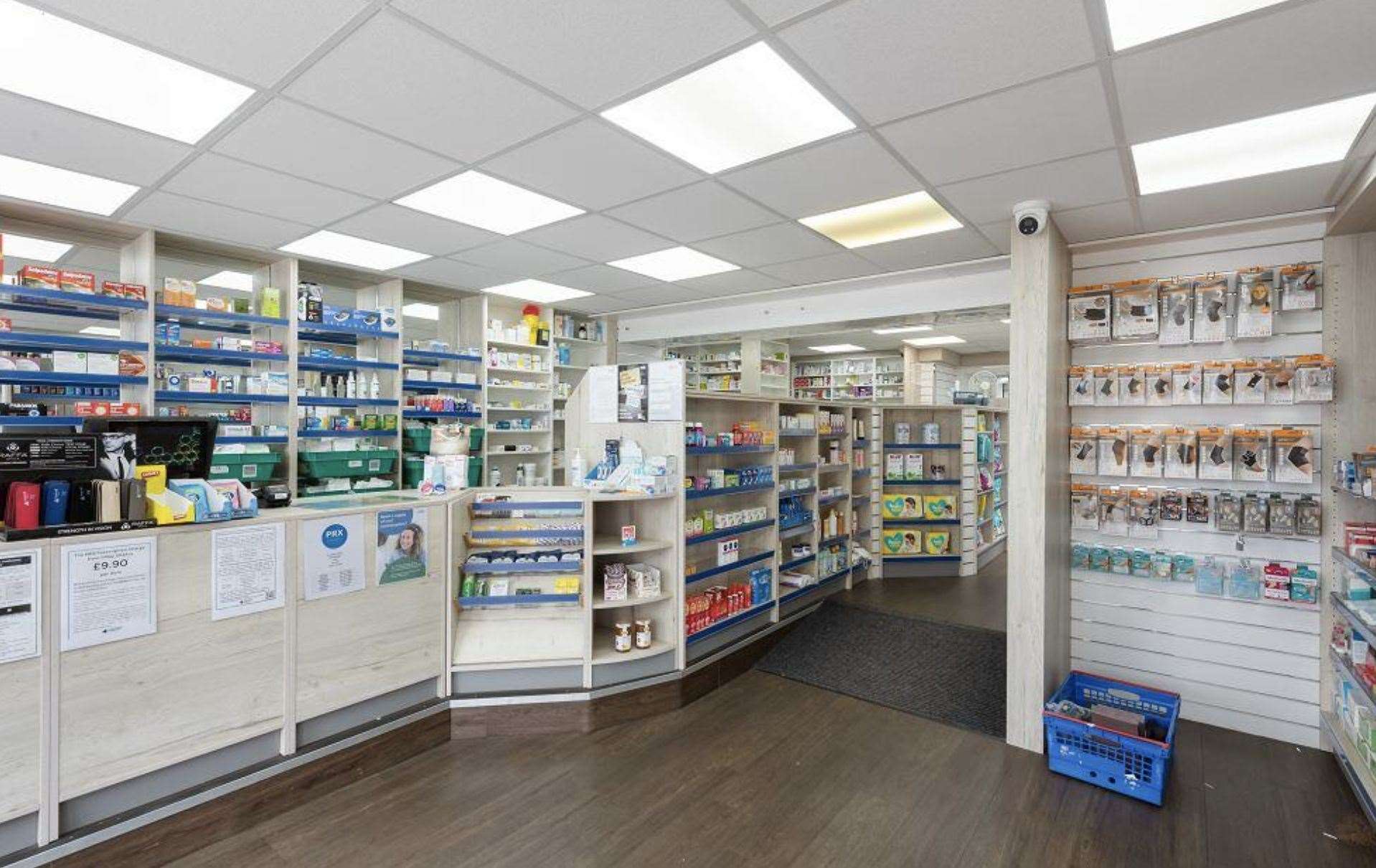 The interior of the chemist which will remain open. Picture: Azure Property Consultants