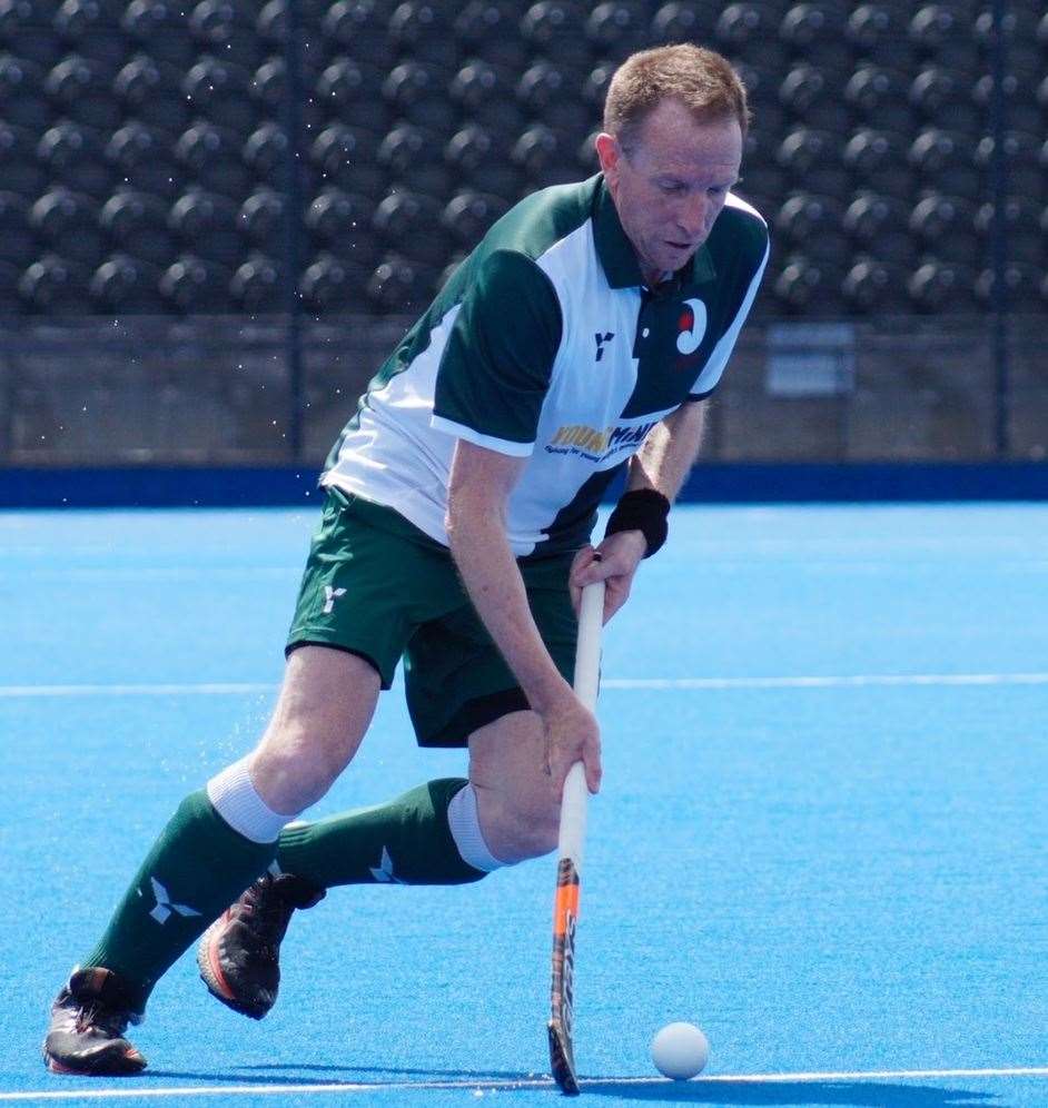 Top scorer Nick Hopkin bagged a brace in Canterbury men's over-50s' Final 2-1 win over Reading Redsox. Picture: Alistair MacKinnon