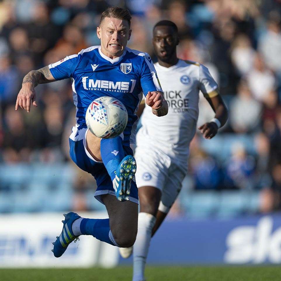 One of Mark Byrne's low-lights at Gills came in the game against Peterborough Picture: Ady Kerry