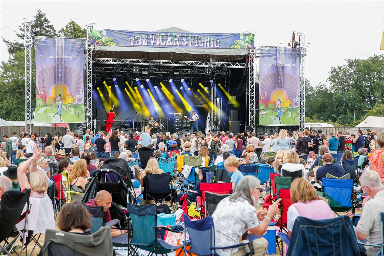 Musek on stage at The Vicar's Picnic Festival in Yalding. Picture: Matthew Walker