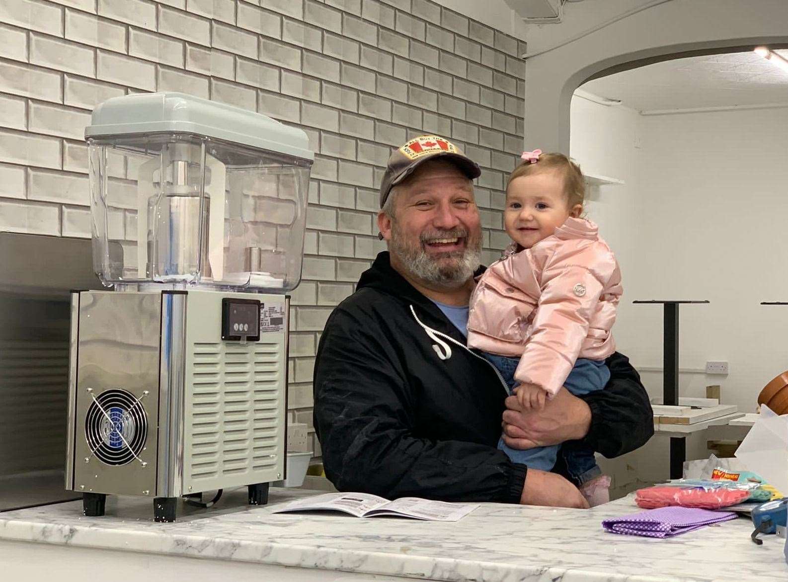 Tony Pye, pictured with daughter Betty Pye, at the new pie and mash shop in Guildhall Street