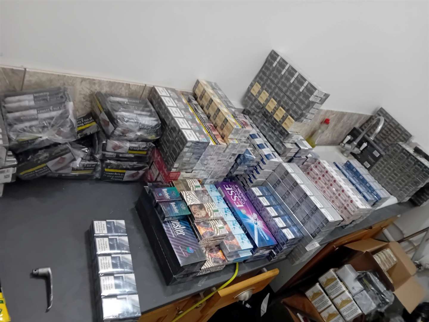 The haul of illegal tobacco products