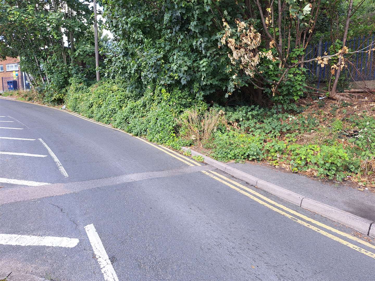 The point where the pavement on Buckland Hill ends