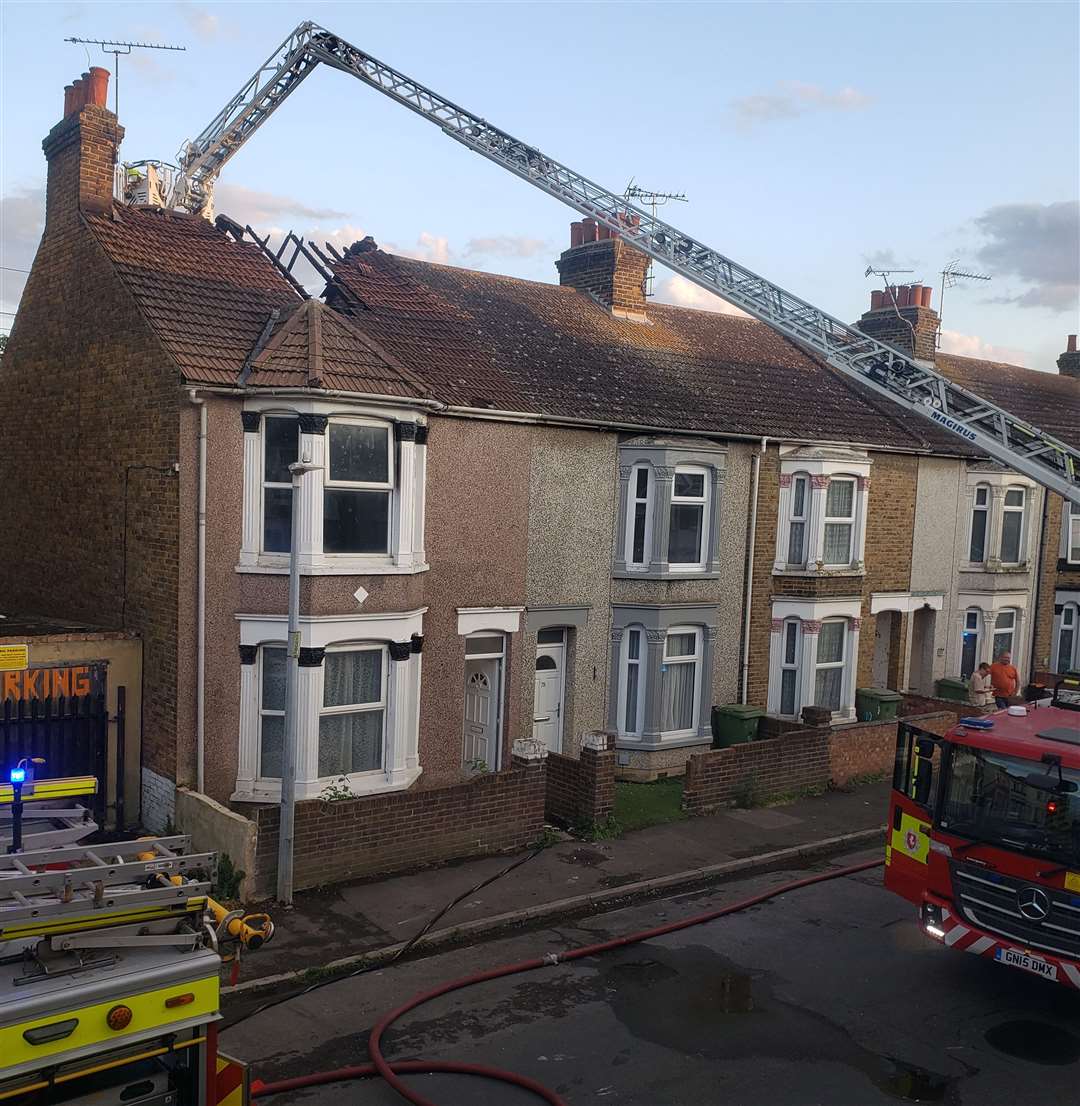 Four fire engines were sent to Alexandra Road in Sheerness last Tuesday