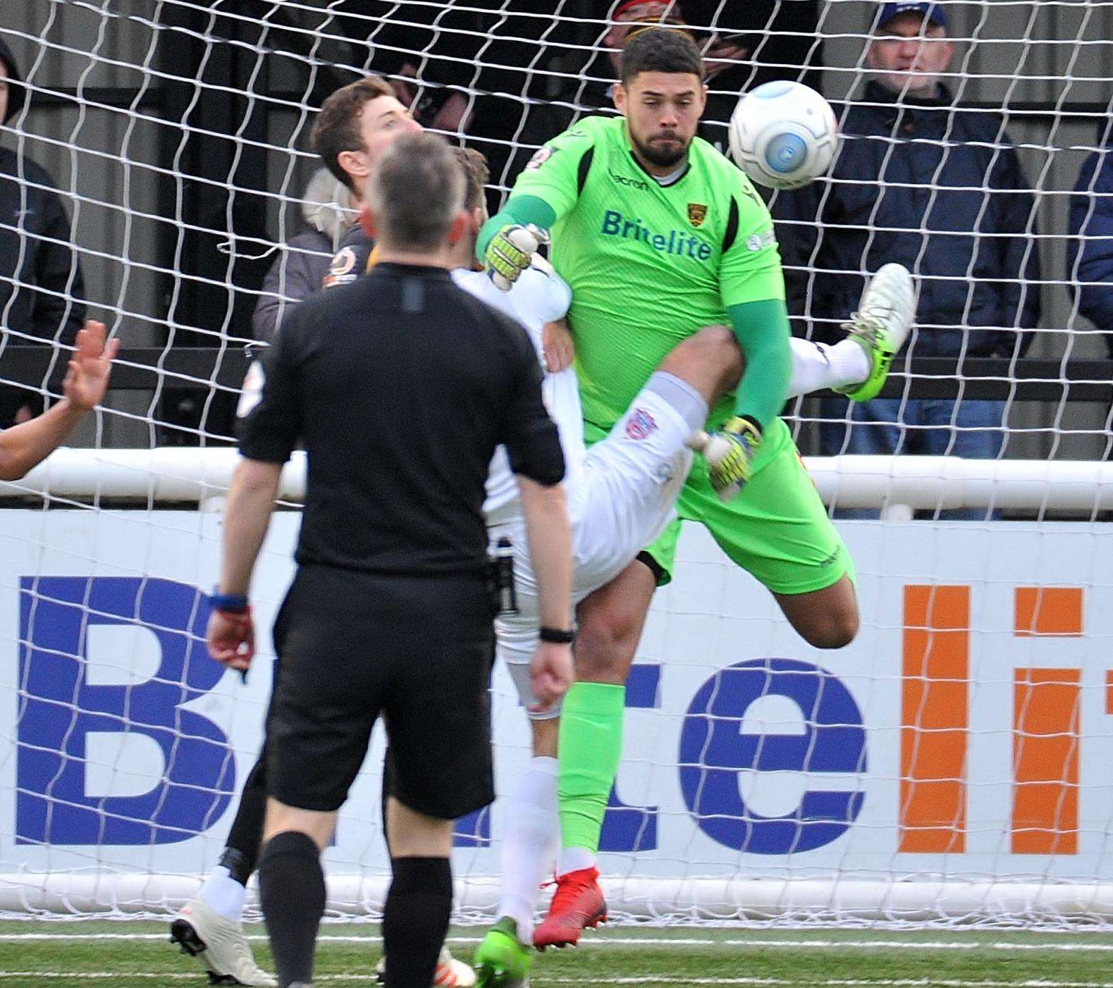 Dion-Curtis Henry keeps AFC Fylde at bay Picture: Steve Terrell