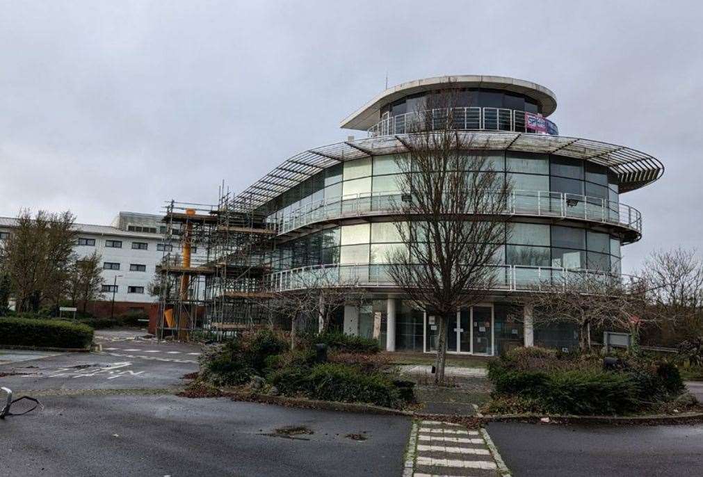 The four-storey Cheriton Parc building is close to Tesco in Cheriton high street