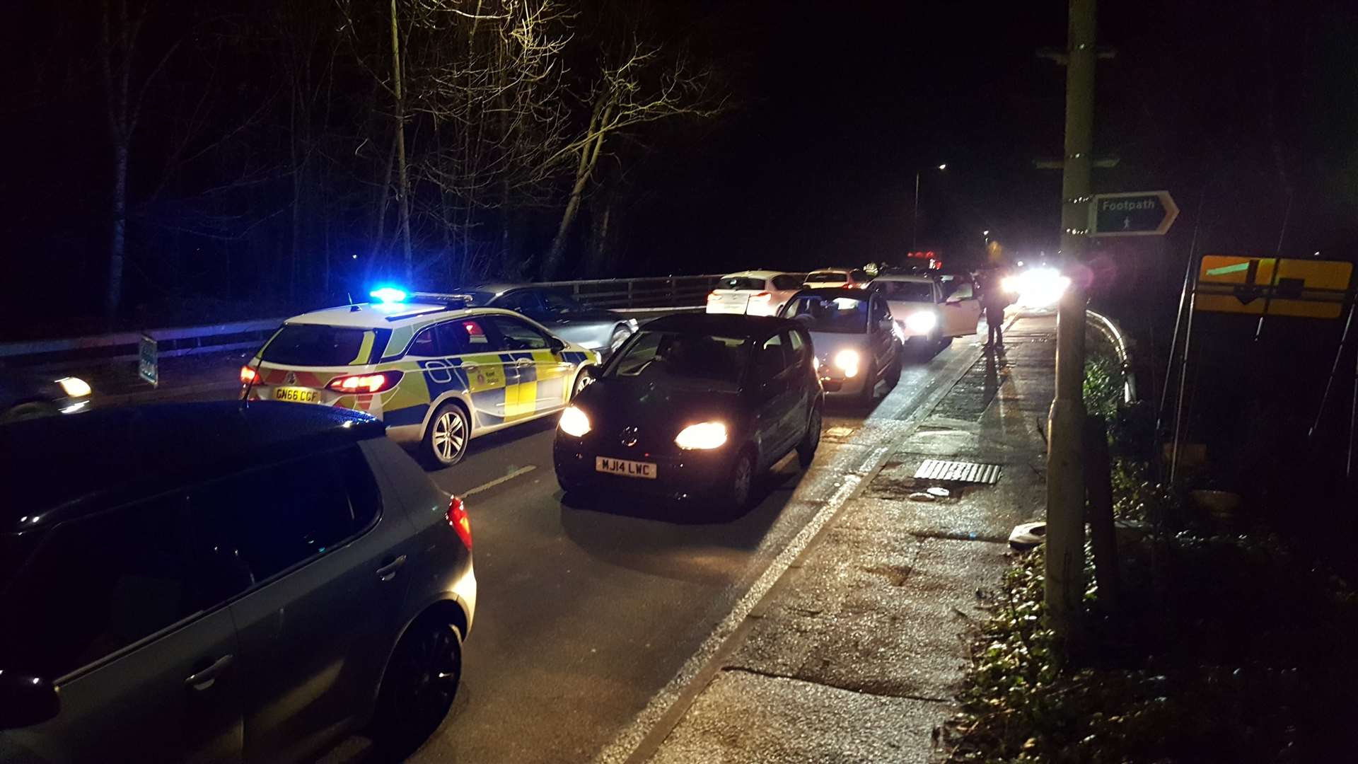 Traffic on Canterbury Road bridge following the incident