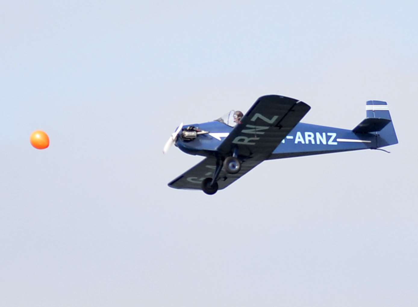 The plane during its performance, before it came down. Picture: Ruth Cuerden.