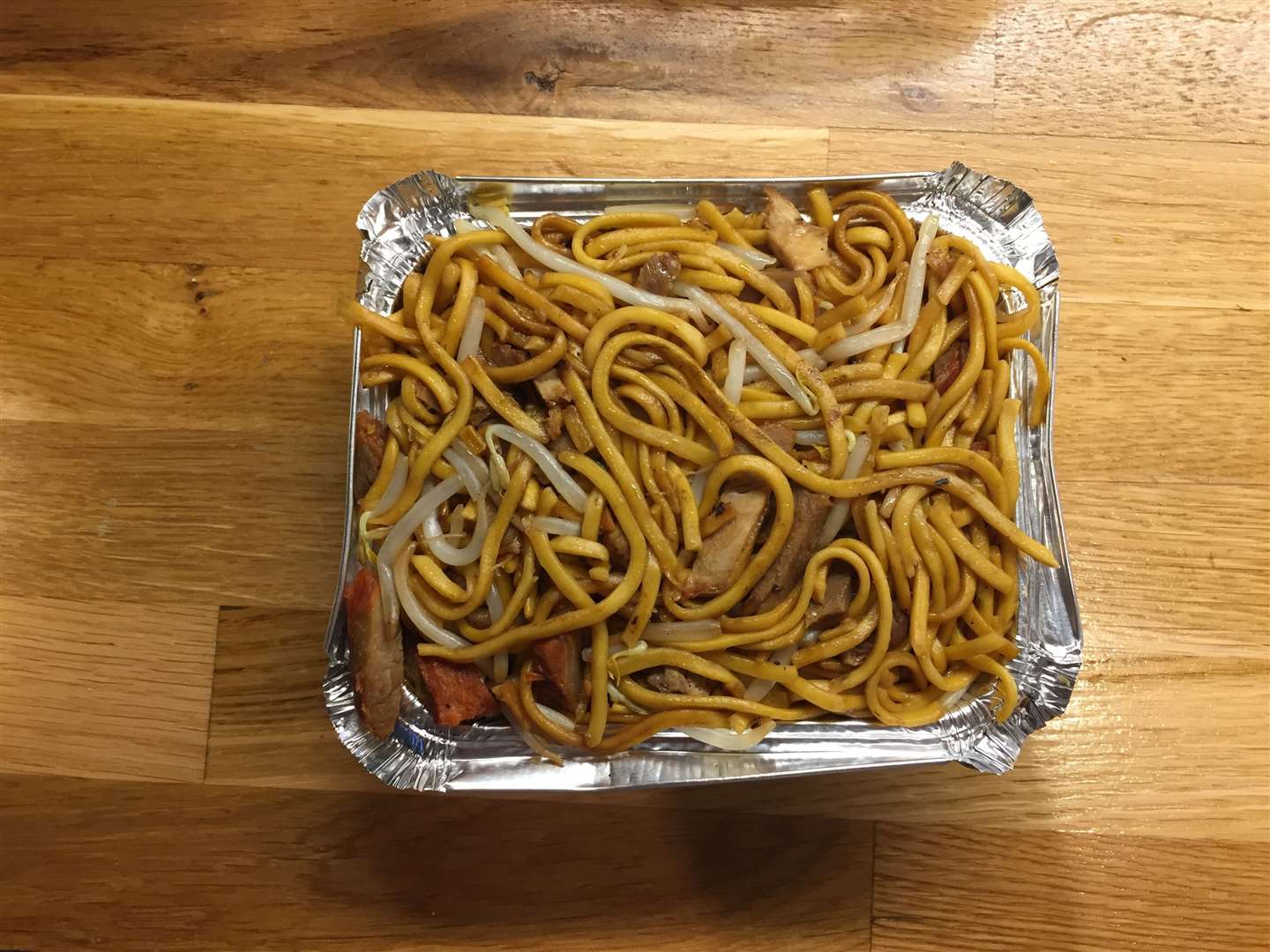 The shredded roast pork chow mein was okay