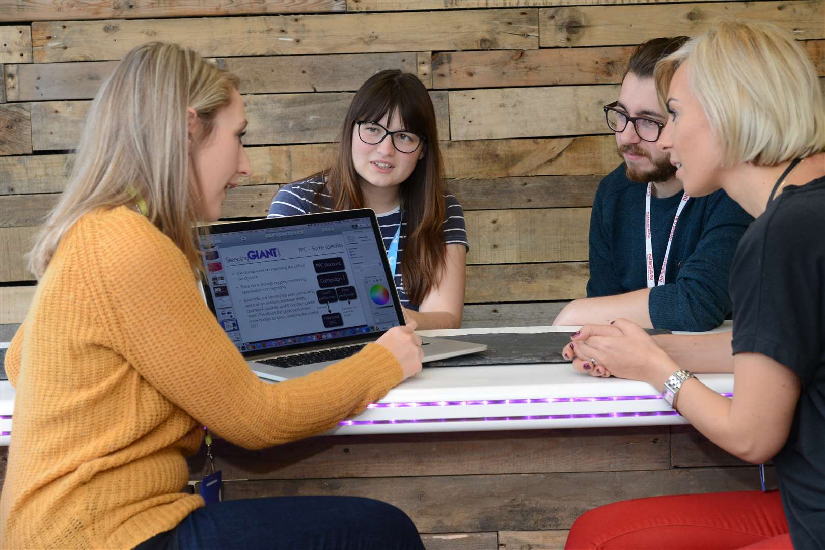 Staff at Sleeping Giant Media in Folkestone