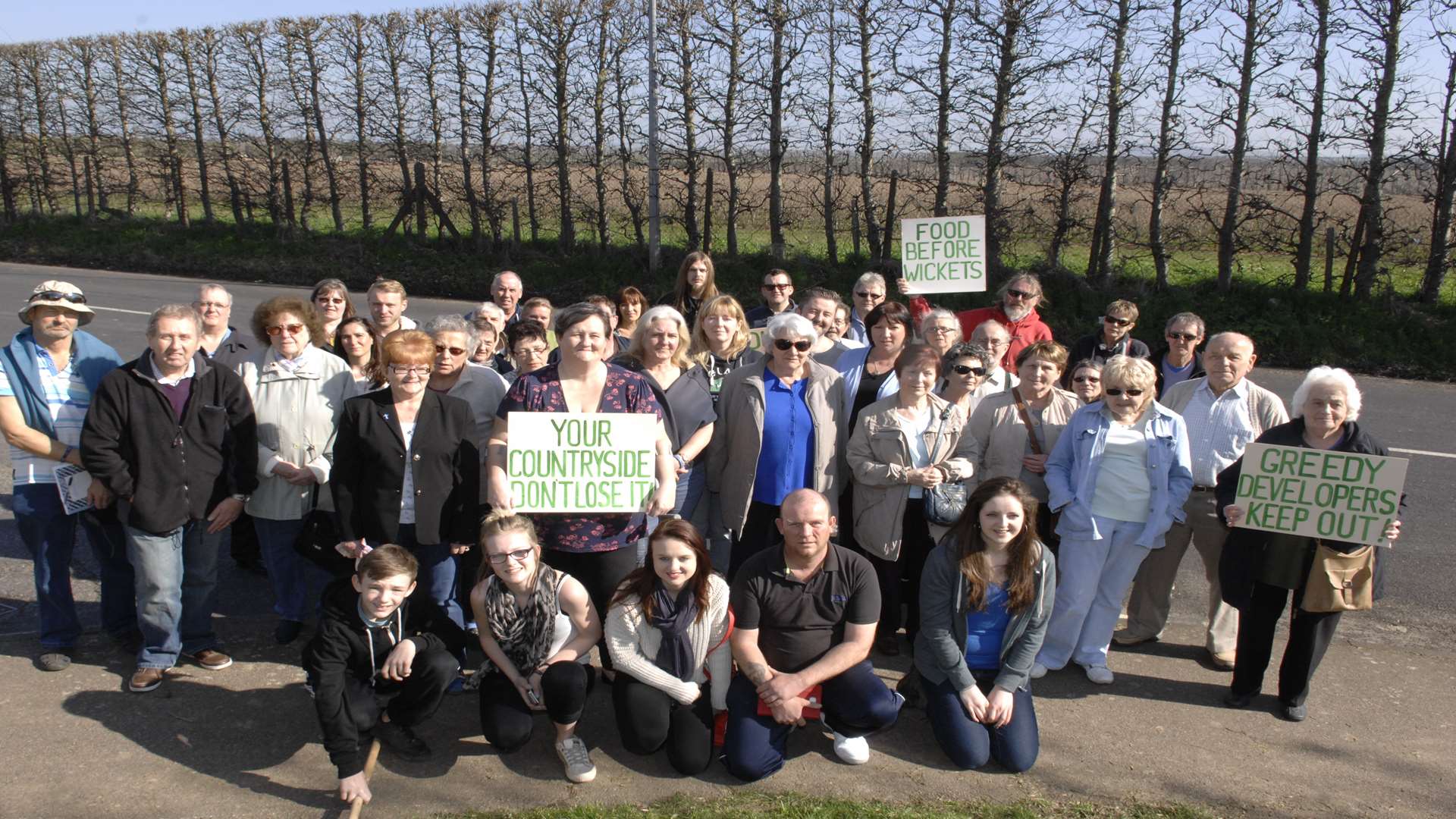 Protesters against the development in Love Lane