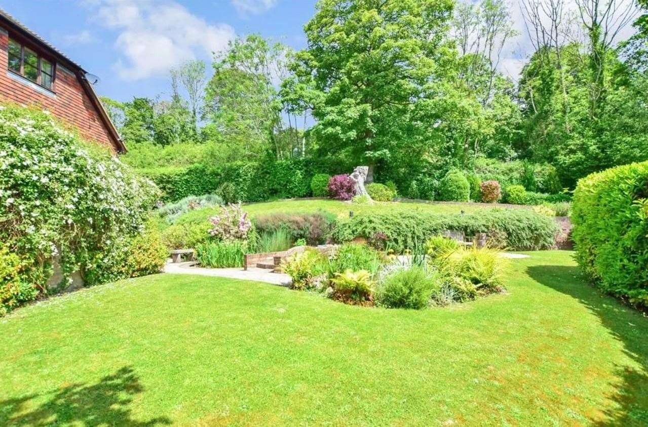 The private garden with terraces. Picture: Zoopla / Fine & Country