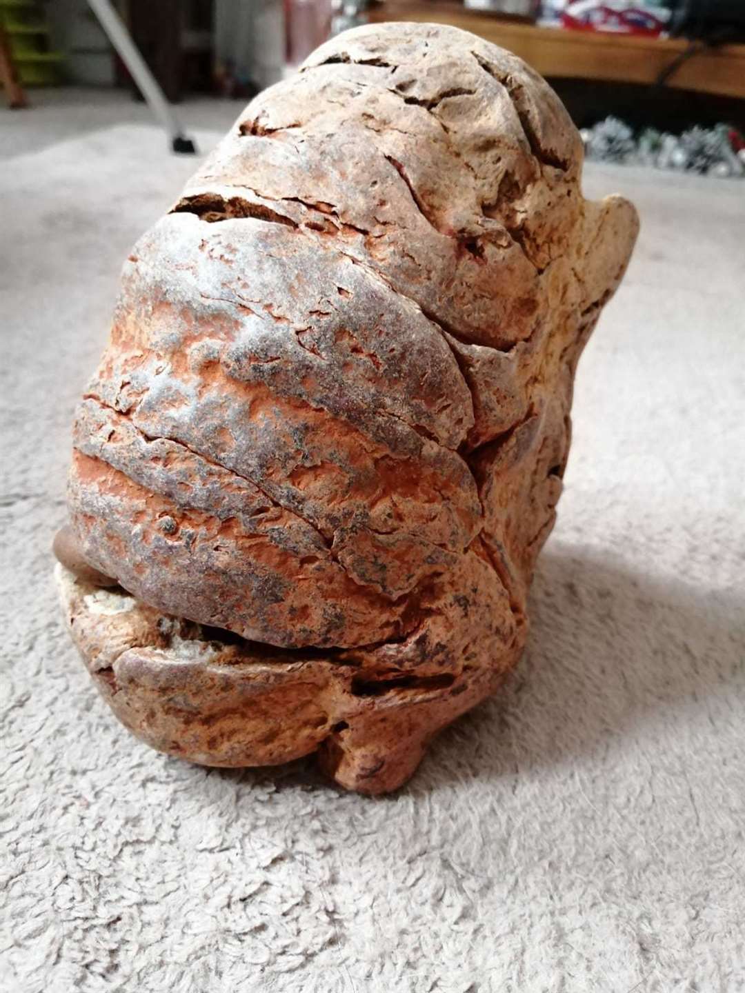 The grenade that Jodie Crews found on a Deal beach. Picture: Jodie Crews