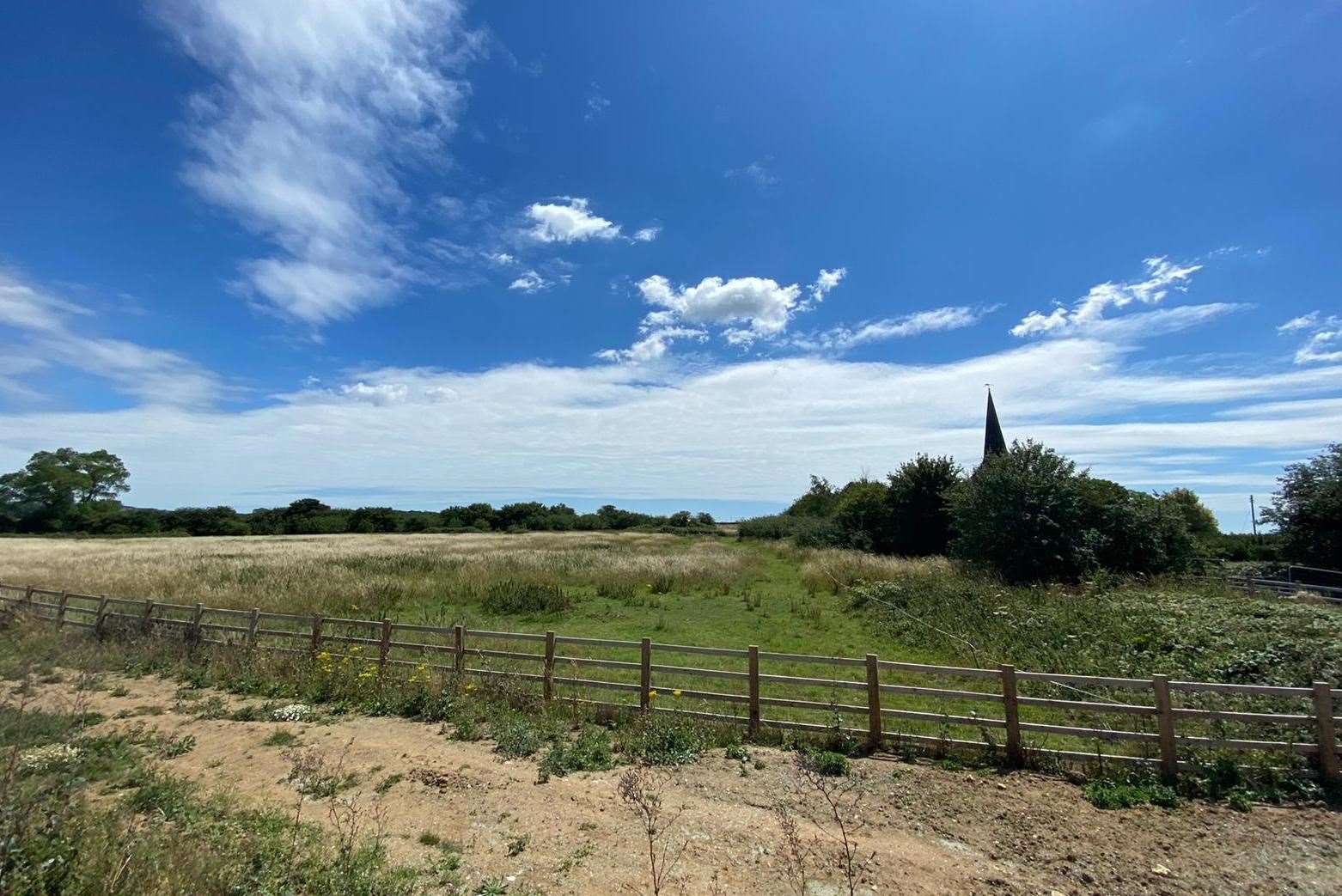 The site is close to Sevington church. Picture: Barry Goodwin