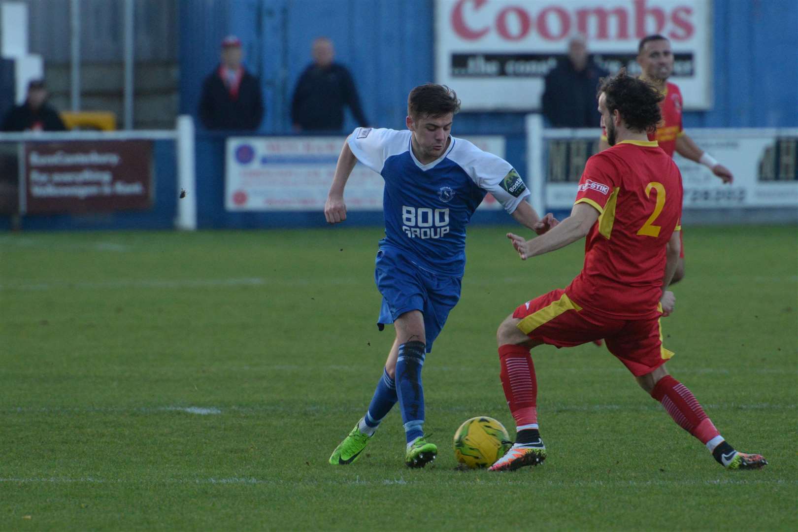 Herne Bay against Needham Market in the FA Trophy at Winches Field. Picture: Chris Davey