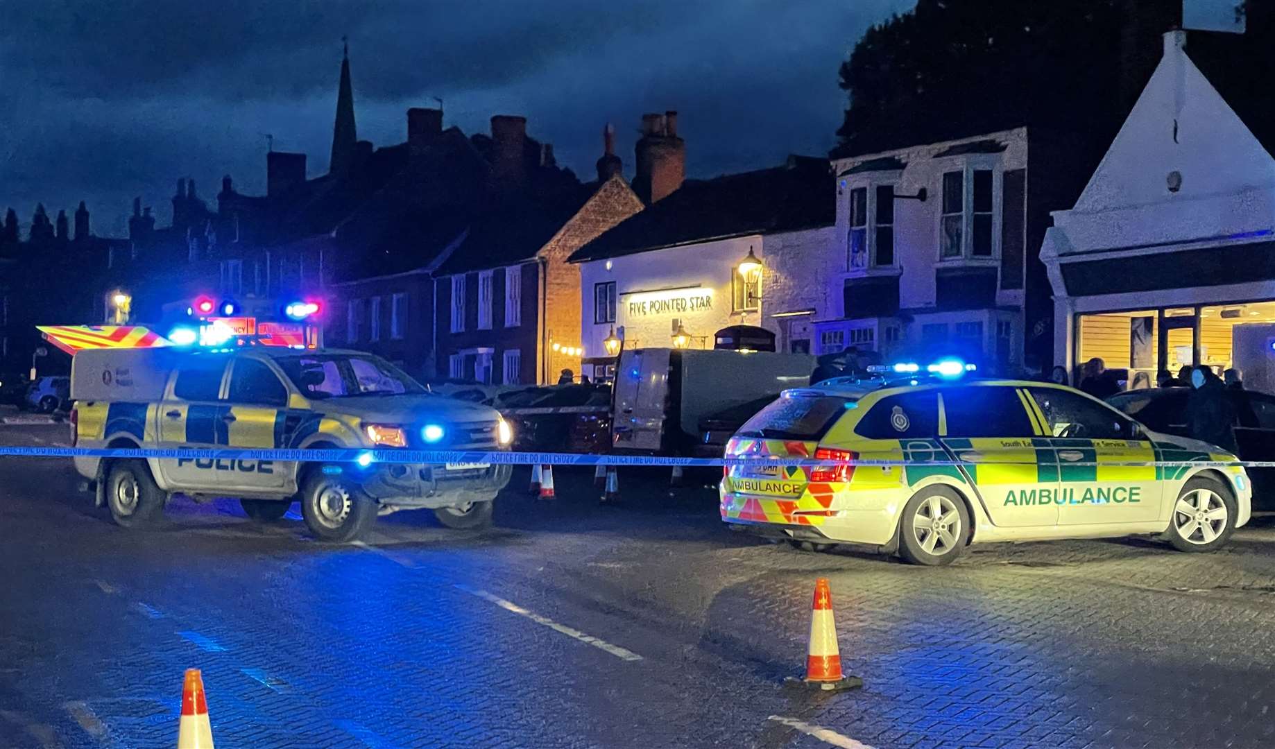 The scene of the crash at West Malling High Street