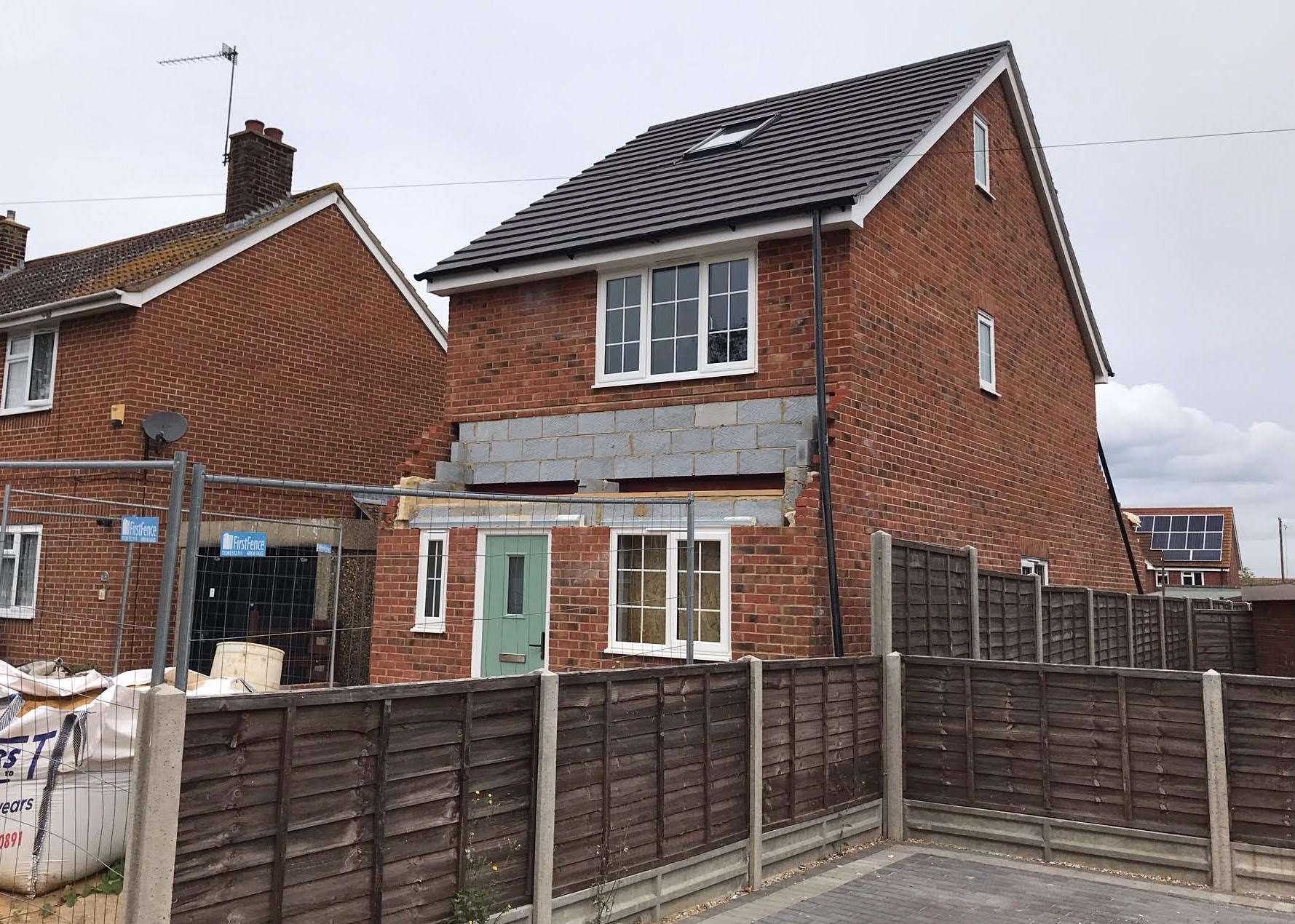 The front of the controversial house in Swingate Avenue, Cliffe