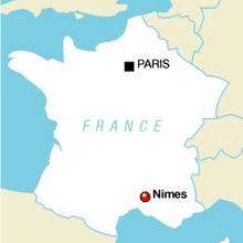 Nimes murder locator map