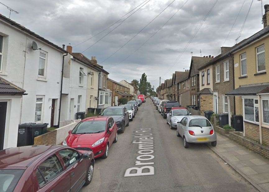 Fire service were called to Broomfield Road in Swanscombe after an e-bike caught fire. Picture: Google Maps