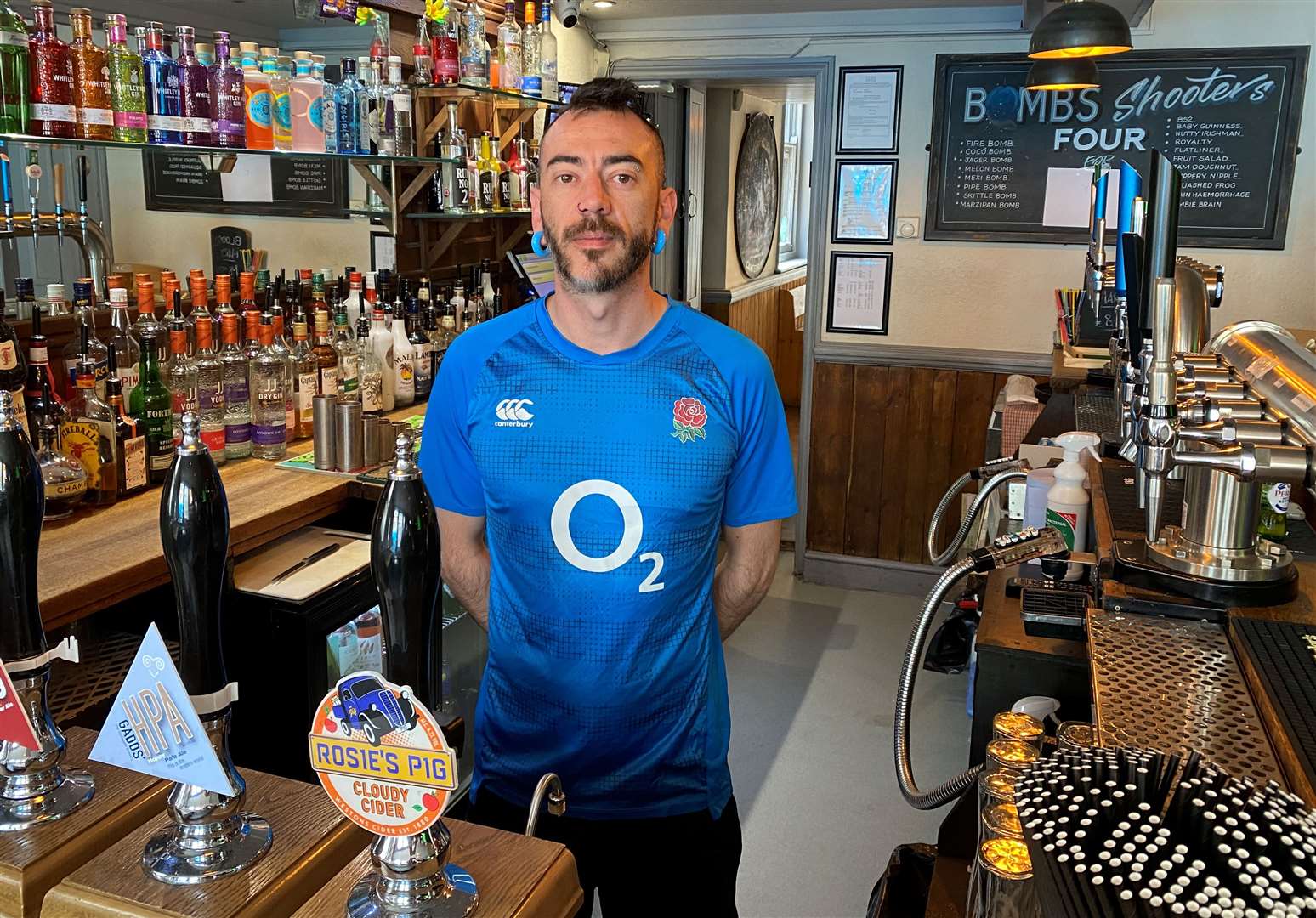 The Black Griffin publican Simon Bullock says he was woken up by Southern Water staff as they resumed work on St Peter's Street in Canterbury this morning