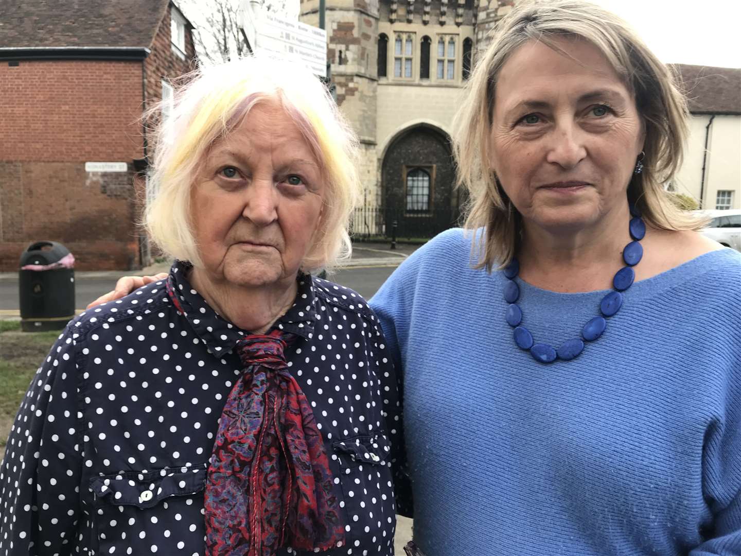 Concerned neighbours June Vassell and Teresa Daniels