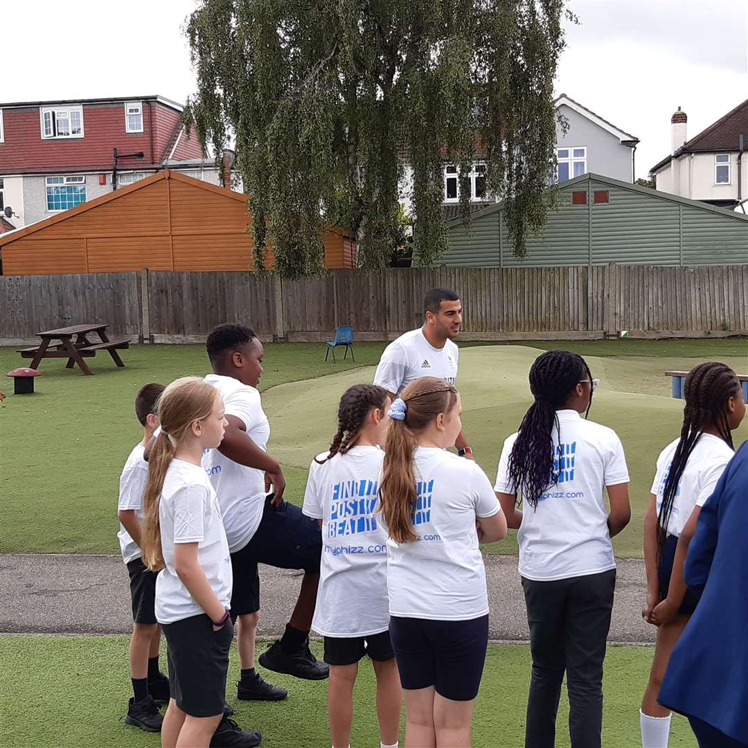 Adam put pupils through their paces in a series of myphiz exercises. Photo: Sean Delaney