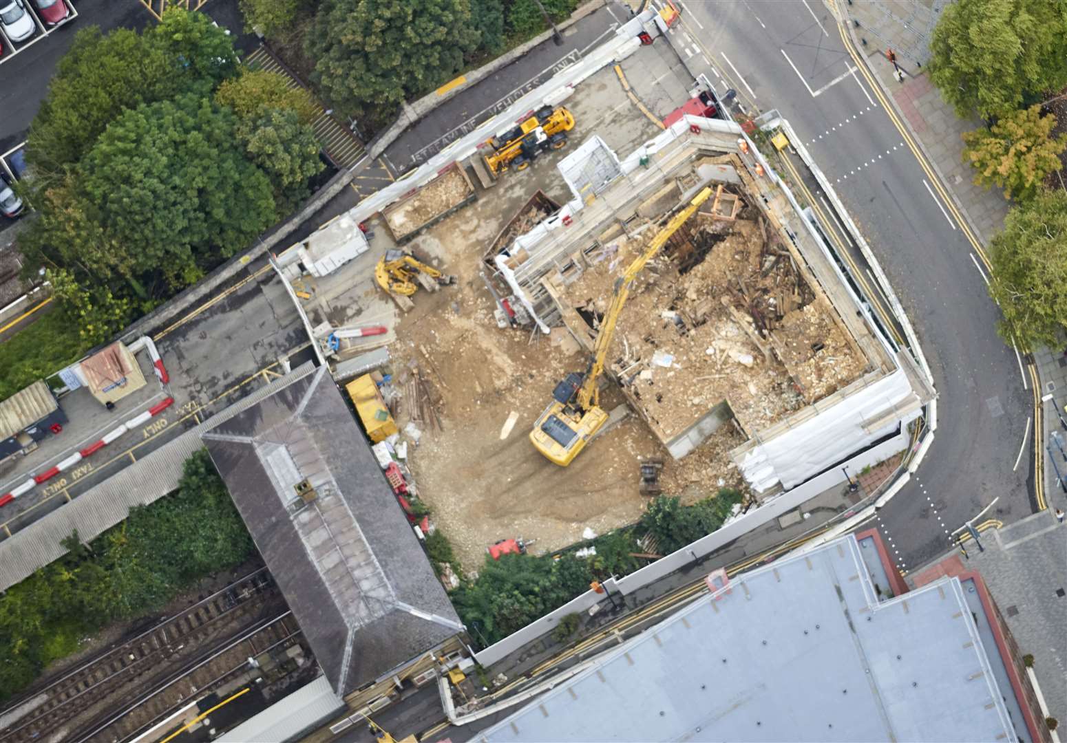 Aerial view of The Vic pub