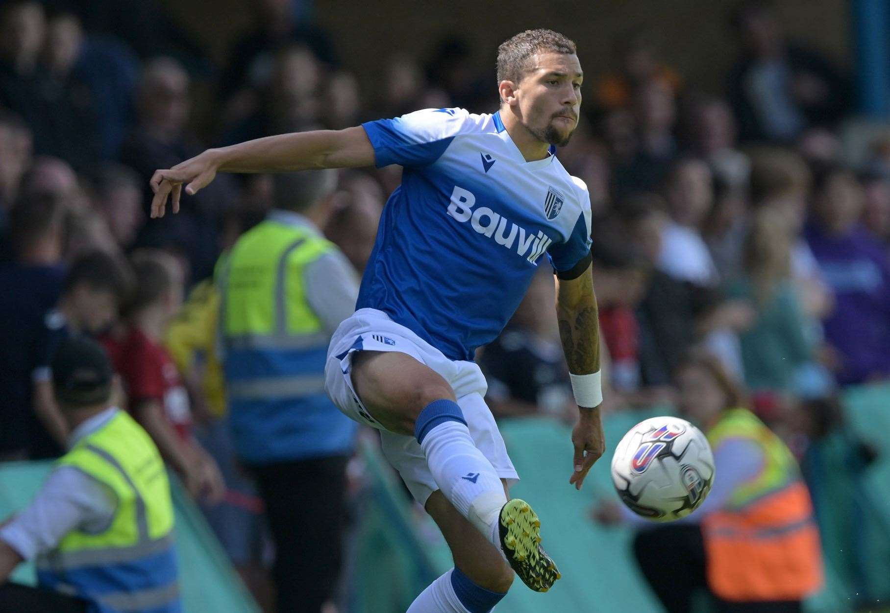 Cheye Alexander is looking forward to Gillingham’s opening-day League 2 trip to Stockport County. Picture: Keith Gillard